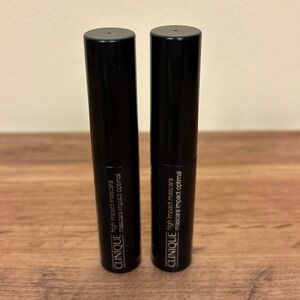 NEW CLINIQUE Set of 2 High Impact Mascara 01 Black 0.14oz 3.5ml Travel Size Mini